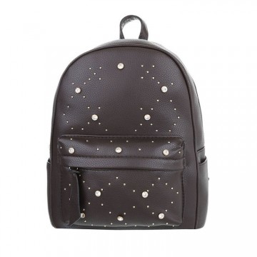 Rugtas middel groot met strass donker bruin