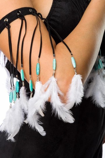 Indiaan kostuum carnavals set compleet zwart wit