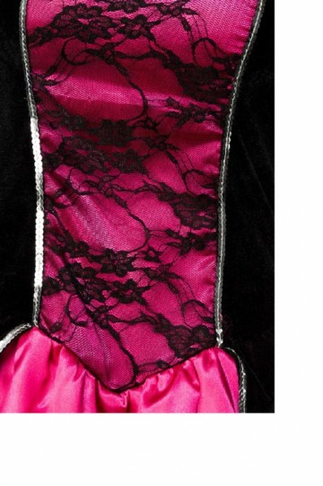 Vampier compleet kostuum roze-zwart