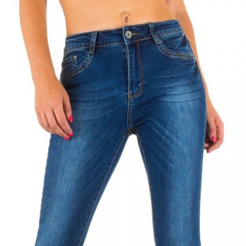 Skinny jeans hoge taille blauw