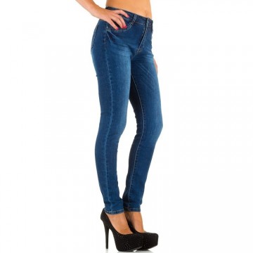 Skinny jeans hoge taille blauw