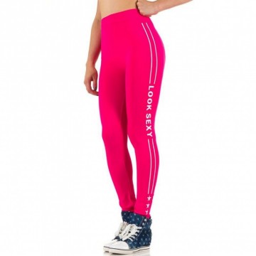 Legging tekst look sexy pink roze