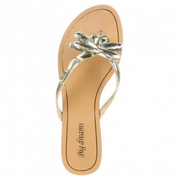 Teen slippers dames met strass goud