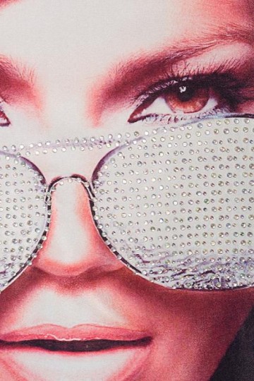 Tops dames transparant foto print strass mint groen