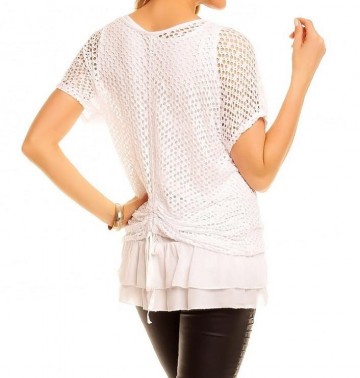 Tuniek 2-delig met tank top wit