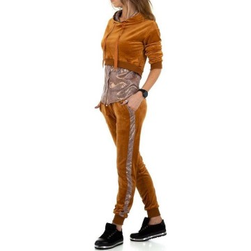 Velours huispak camel -goud