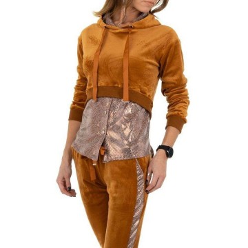 Velours huispak camel -goud