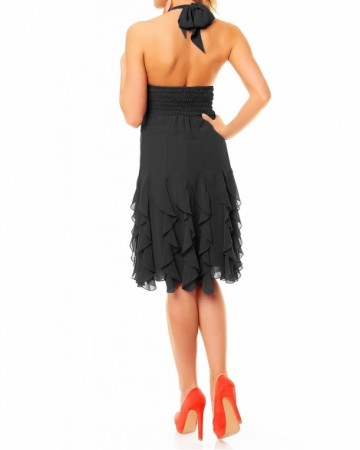 Chiffon zomer jurkje zwart