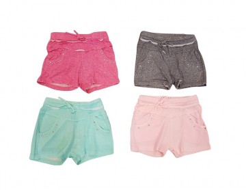 Meisjes korte broekjes strass