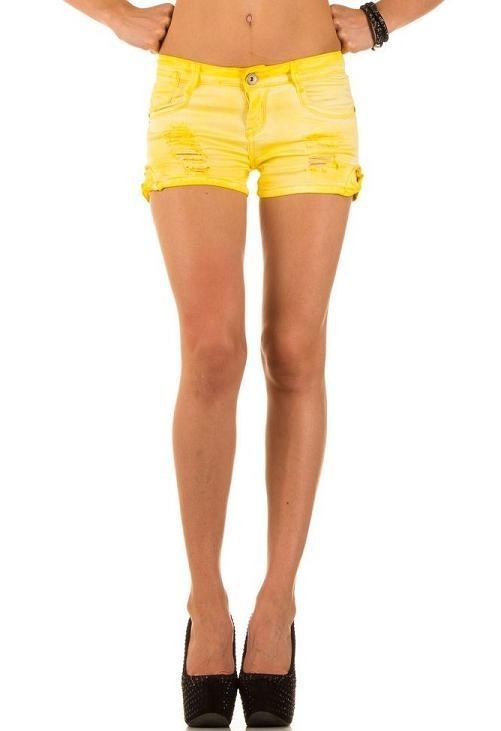 Zwarte Heren Jeans Short met Scheuren - Black-Leo.nl