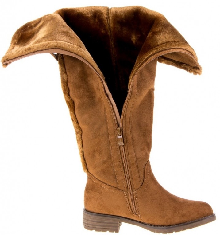 Rokje laarzen in de kleur bruin voor dames | KLEDING.nl