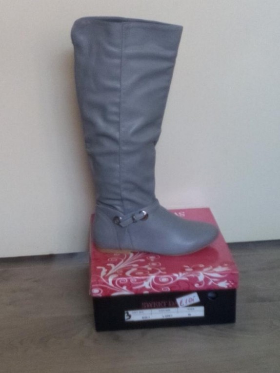 Laarzen dames aanbieding maat 36 42 cm hoog licht grijs - Schoenen -  Mini-jurken.nl