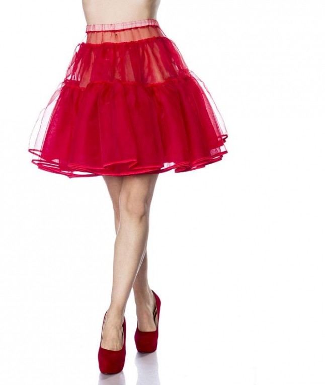 G waterstof Graag gedaan Petticoat rood of wit XS-3XL - Accessoires carnaval - Mini-jurken.nl