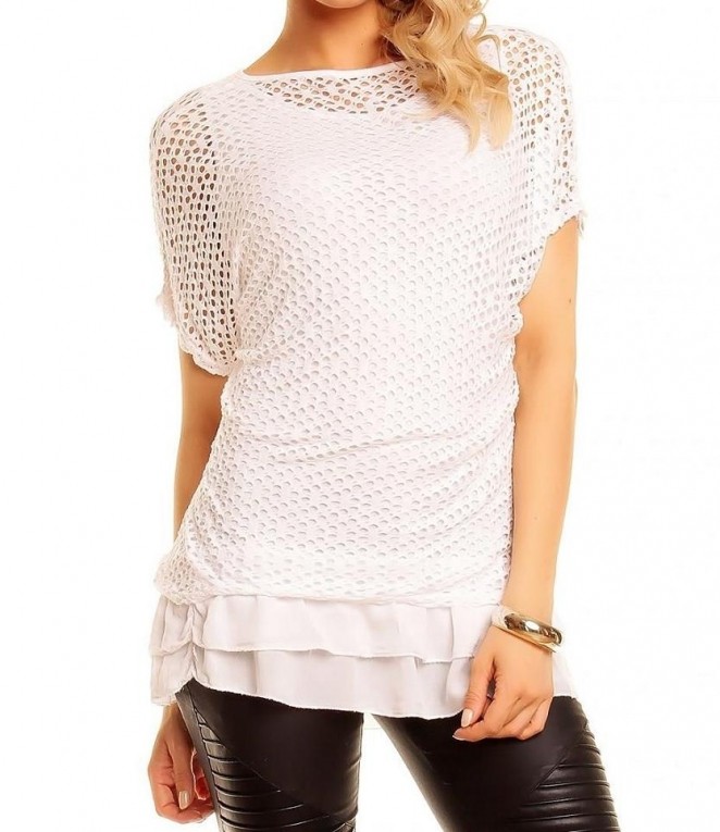 Tuniek 2 delig met tank top wit Tops Mini jurken.nl Tuniek 2 delig met tank top wit Tops Mini jurken.nl