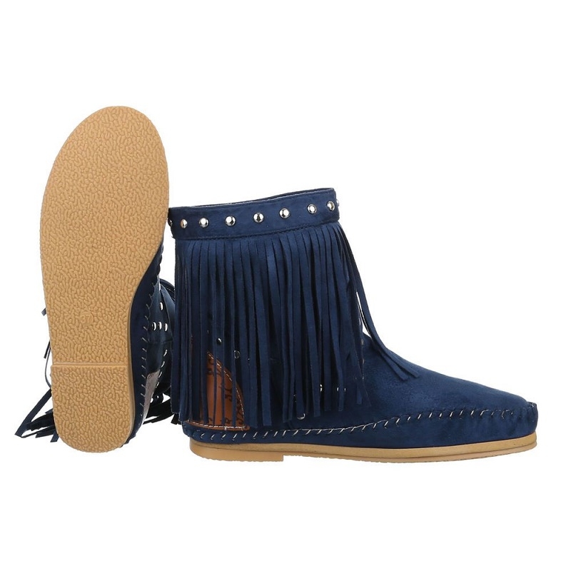 Verrassend Ibiza laarzen franjes blauw - Ibiza boots - Mini-jurken.nl PD-92