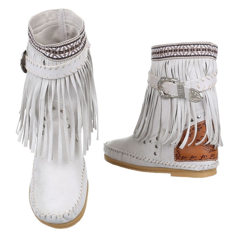 Ibiza laarzen franjes gebroken wit Ibiza boots Mini Ibiza laarzen franjes gebroken wit Ibiza boots Mini