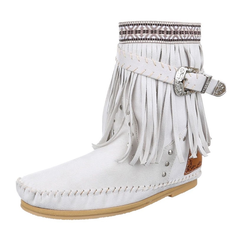 Ibiza laarzen franjes gebroken wit Ibiza boots Mini Ibiza laarzen franjes gebroken wit Ibiza boots Mini