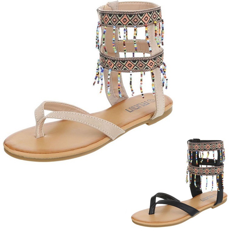 Ongekend Ibiza sandalen kraaltjes khaki of zwart - Slippers sandalen - Mini JN-24