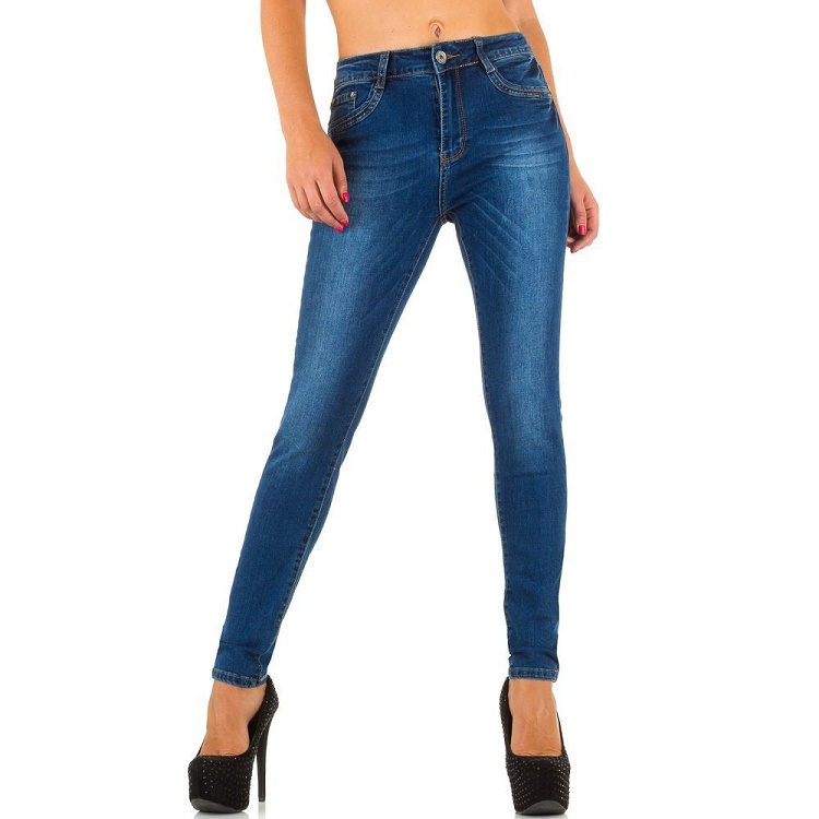 Skinny Jeans Hoge Taille Blauw Jeans Mini Jurkennl